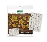 Katy Sue Maple Leaves Silicone Mould for Cake Decorating & Craft. Makes 13 Maple Leaves for Fondant, Sugar Paste, Flower Paste & Air Dry Clay. Largest 38 x 41, Smallest 11 x 11 Millimetres - UK Made
