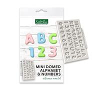 Katy Sue Mini Domed Alphabet (Upper Case) and Numbers Silicone Mould for Cake Decorating & Crafts