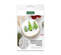 Katy Sue Miniature Christmas Trees Silicone Mould for Christmas Cake Decorating & Crafting. Use with Fondant, Air Dry Clay, Polymer Clay. Largest Tree 45 x 20, Smallest 25 x 20 Millimetres. UK-Made.
