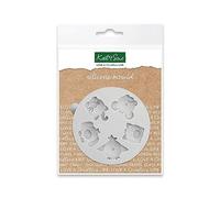 Katy Sue Miniature Cute Animals Silicone Mould - Makes Dog, Cat, Mouse, Pig & Bird - Mould Size 80 x 75 x 10mm