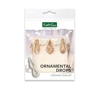 Katy Sue Ornamental Drops Silicone Mould - Makes 2 Drop Embellishments for Lambeth Style Cake Decorating