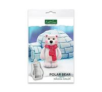 Katy Sue Polar Bear Silicone Mould for Cake Decorating & Crafting. Makes a Polar Bear Figure 71 Tall x 35 Wide in Millimetres for Fondant, Flower Paste, Air Dry Clay, Polymer Clay. UK-Made.