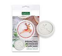 Katy Sue Prancing Reindeer Cupcake Topper Silicone Mould for Christmas Cake Decorating & Crafts