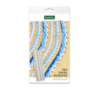 Katy Sue 'Sea Swirl' Borders Silicone Mould for Cake Decorating and Crafts - Makes 3 Seaside Wave Effect Borders.