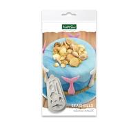 Katy Sue Seashells Silicone Mould for Cake Decorating & Crafts - Makes 10 Shells (Scallop, Cockle, Nutmeg, Auger & Dove) Each in Two Sizes.