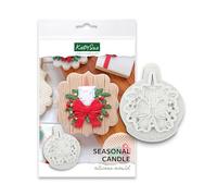 Katy Sue Seasonal Candle Silicone Mould for Cake Decorating & Craft. Makes a Candle Embellishment 65 x 59 x 7 Millimetres for Fondant, Sugar Paste, Air Dry & Polymer Clay, UK-Made by Katy Sue Moulds