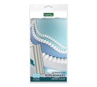 Katy Sue Serrated Rope Borders Silicone Mould for Lambeth Style Cake Decorating - Makes 3 Sizes of Rope Border