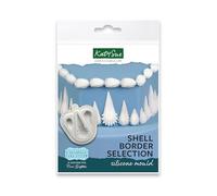 Katy Sue Shell Border Selection Silicone Mould for Lambeth Style Cake & Cake Border Decorating - Makes 3 Sizes of Shell