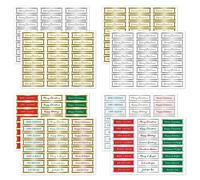 Katy Sue Silver & Gold Foiled Christmas Banners Selection - 8 Sheets Containing 192 Die Cut & Foiled Christmas Card Banner Sentiments Perfect for Card Making Supplies & Crafting