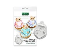 Katy Sue 'Teddy with Heart' Silicone Mould for Cake Decorating & Crafts