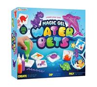 Katybella Magic Gel Water Pets,Water Gel KIt with 10 Colours,7 Molds, Create Your Own Water Pets Kit DIY Toy Making kit 3D Magic Gel Animals Glow in The Dark,Water Sprite Gel Kit Gift Present