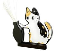 Katz Beard Hair Keepsake Magnet Acrylic with Cute Wide Opening Cat Fridge Magnets Decoration Suitable for Office Desks, Fridges, Washing Machines
