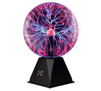 Katzco Plasma Ball - Static Electricity in a Vacuum Pressure Glass Balloon - Thunder Lightning Nebulose, Plug-in for Party, Decorations, Prop, Home, STEM - 8 Inch