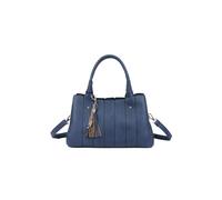 Katze Striped PU Leather Tote Shoulder Handbag with Kitten Charm Fontanella Fashion Navy One Size