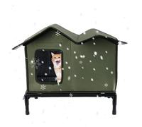 Katzen Haus | Außen Katzen Schlafplatz | Winddicht Kältebeständig Katzenunterstand für Garten Hof Wintergarten Garage Scheune Streunerkatzen Schutz Zuflucht