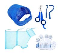 Katzenbade - Cat Shower Bag | Cat Bath Bag Set | Cat Duschbag Anti-Scratch | 5 Part Pet Claw Care Set With Mow