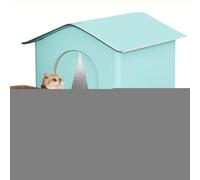 Katzenhaus - Weatherproof outdoor house with an increased floor | Isolated cavity for the lawn of the garden terrace or covered outdoor area, shelter conf