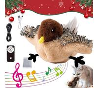 Katzenspielzeug Vogel Simuliertes Zwitscherndes, Fliegender Vogel Katzenspielzeug Mit Fernbedienung 3 Modi, Interaktives, Katzenspielzeug Mit Katzenminze, Flatterndes Vogel Katzenspielzeug (Vogel)