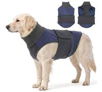 Katzinst Adjustable Dog Calming Shirt, Adjustable Stretch Anti-Anxiety Apparel, Perfect for Travel, Car Ride and Vet Visit, Blue L