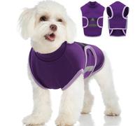 Katzinst Calming Coat for Dogs Anxiety, Lightweight & Adjustble Dog Anxiety Vest, Pet Calming Wrap for Vet Visit, Car Ride, Stress Relief for Noise, Calming Jacket for Small Dogs, Purple (M)