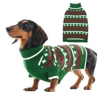 Katzinst Cozy Dog Jumper - Outstanding Elastic Pullover for Medium Dogs | Breathable Dog Sweater for Dogs Playing, Thick Pullover Winter Fall Wearing, Dalmatian, Green, XL