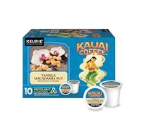 Kauai Coffee Keurig K-Cup Pods - Vanilla Macadamia Nut Flavour - Premium Arabica (1 Pack of 10 Single Serving Cups)