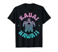 Kauai Hawaii Sea Turtle Surfer Souvenir Groovy Retro Surf Value Graphic T-Shirt, Men, Black, S