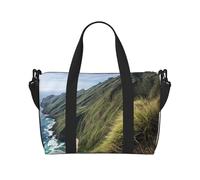 Kauai Hawaii Seashore Print Large Travel Duffel Bag Foldable Lightweight Weekender Bags, Carry On Overnight Tote Bags, Gym Duffel Bags Hospital Bags Yoga Bags For Women Men, Black, One Size