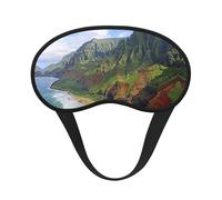 Kauai Hawaii Seashore Print Sleep Eye Mask Light Blocking Soft and Comfortable Night Eye Blinder for Women Men for Sleeping Travel Night Shift