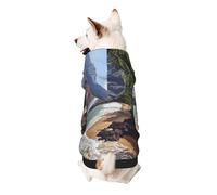 Kauai Hawaii Seashore Printed Dog Hoodie Soft Dog Sweatshirt Cute Cat Dog Clothes for Small Dogs Kitten Puppy, 2XL