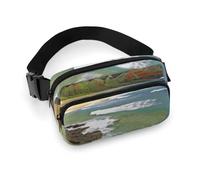 Kauai Hawaii Seashore Waist Bag Fashion Fanny Bag with Adjustable Strap for Outdoor Workout Cycling Unisex, white, 20x13cm, Waist Bag