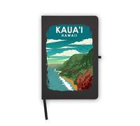 Kauai Hawaii Travel Souvenir Notebook, Blank Pages, Faux Leather Cover, Planner, Journal, Workbook
