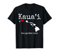 Kauai Hawaii Vintage Hawaiian Islands Map Souvenir Value Graphic T-Shirt, Men, Black, L