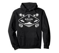 Kauai Polynesia Hawaii Sea Turtle Palm Trees Souvenir Pullover Hoodie