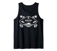Kauai Polynesia Hawaii Sea Turtle Palm Trees Souvenir Tank Top