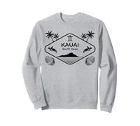 Kauai South Seas Sea Turtle Palms Hawaii Island Aloha Sweatshirt