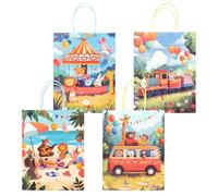 Kauai Sun 16PCS Game Theme Party Gift Bags, Four Unique Designs Goodie Bags for Boys Girls Kids Gaming Party Favors Supplies Candy Treat Loot Exchange Gifting Goodies, Sturdy Extra Thick with Handle