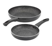 Kaufmann Non Stick Frying Pan Set of Two 20cm and 28cm, Easy Clean Granite Coated with an Aluminium Base, Suitable for All Hob Types Including Induction, PFOA Free
