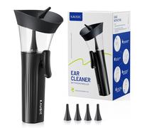 KAUGIC Manual Ear Wax Removal Kit for Adults, Compact Ear Cleaner, Black