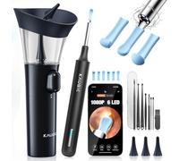 KAUGIC Manual Ear Wax Removal Kit with Ear Camera Combo for Adults, Blue