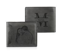 Kaululu Personalized Photo Wallet with Engraving for Men - Fold Wallet with Card ID Cash Holder for Dad, Husband - Personalized Gift