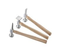 Kauplus 3PCS Aluminum Auto Body Dent Repair Set - Metal Work Dolly Tool Kit with Chisel, Shrinking, and Utility Pick Hammers