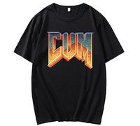 Kaus Doom Cum Grafis Antik untuk Pria t Shirt Men Summer Short Sleeve top Camiseta Tshirts for Women Casual Men T Shirt Black