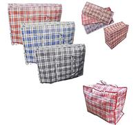 KAV 10 x Laundry Bags Reusable Large & EXTRA LARGE Zipped Shopping Storage Strong XL Bag (100 * 60 * 28)