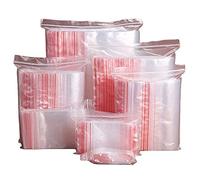 KAV 1000 Pcs Grip Seal Zip Lock Resealable Clear Plastic Polythene Bags | Self Seal Reusable, Spice and Herb Storage Bags - 50 x 70