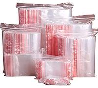 KAV 1000 Pcs Grip Seal Zip Lock Resealable Clear Plastic Polythene Bags | Self Seal Reusable, Spice and Herb Storage Bags (60 x 80mm)