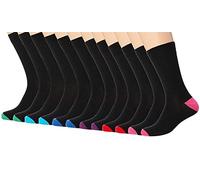 KAV 12-Pack Unisex Super Soft Calf Socks - Elastic Stretch Breathable Socks for Pre-Shrunk, Cushioned Work, Walking, Outdoor Hiking & Trainer Running