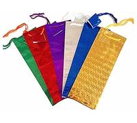 KAV 12 Pcs Pack Assorted Wine Bottle Holographic Bags with Rope Holder for Xmas Wrap, Wedding, Anniversary and Birthday Presents