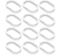 KAV 12pcs 12 Pieces Bathroom Shower Replacement Curtain Rings Hooks C-Rings (Clear)