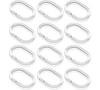 KAV 12pcs Bathroom Shower Replacement Curtain Rings Hooks C-Rings (Clear) in Clear KAV Clear